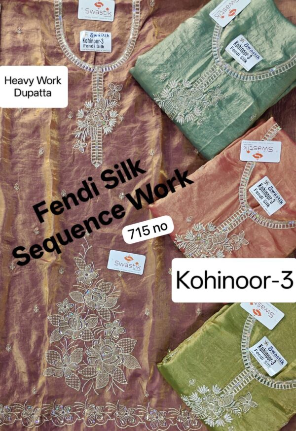 SCAK Silk Top Nazneen Dupatta Unstitched Suits