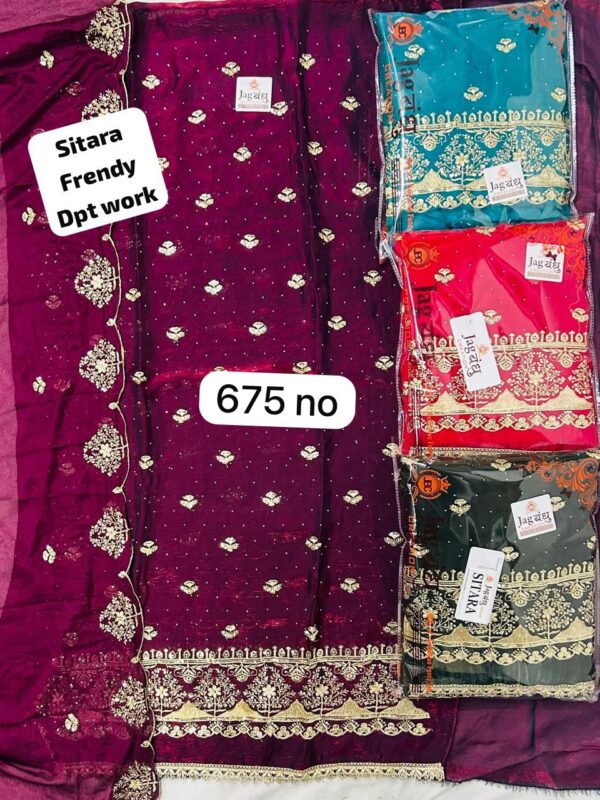 1000814654 SCAK Silk Top Nazneen Dupatta Unstitched Suits