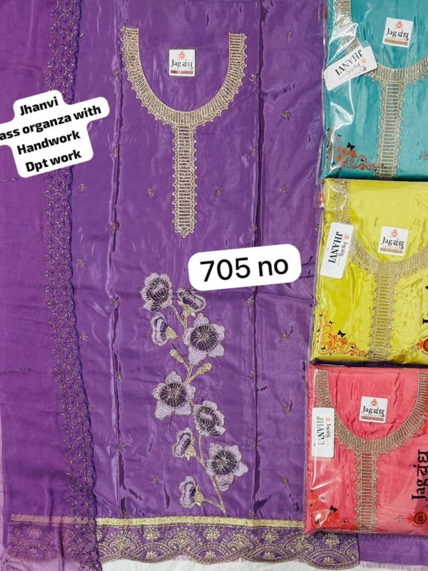 1000814657 SCAK Glass Top Pure Chiffon Dupatta Unstitched Suits