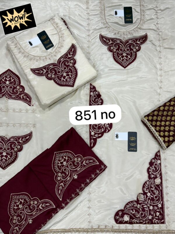 1000833812 SCAK Glass Top Pure Chiffon Dupatta Unstitched Suits