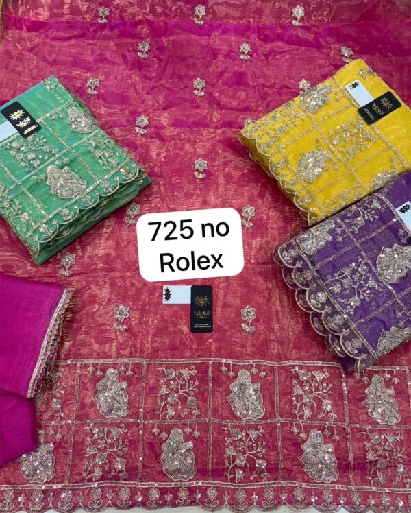 Wow Glass Top Nazneen Dupatta Unstitched Suits