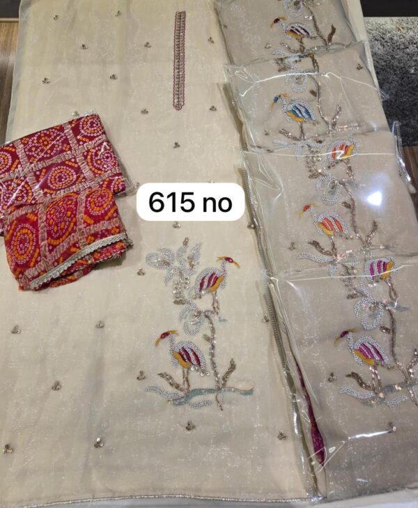 1000833839 SCAK Shimmer Top Nazneen Dupatta Unstitched Suits