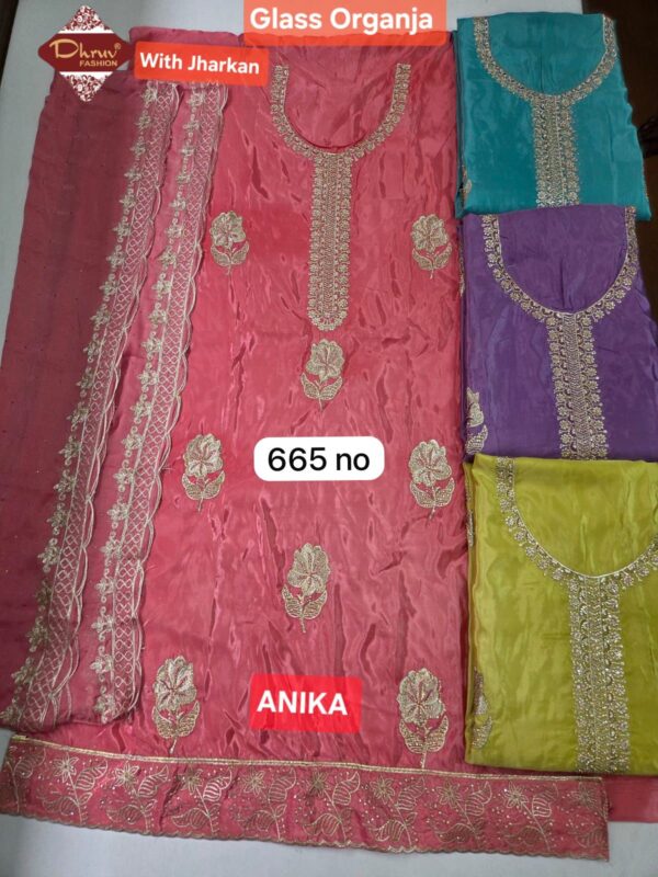 1000833854 SCAK Glass Top Pure Chiffon Dupatta Unstitched Suits