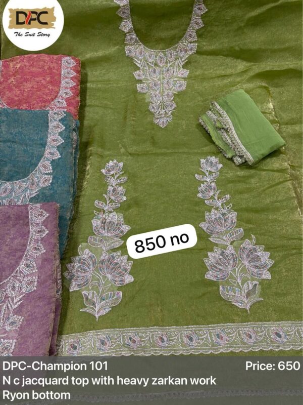 SCAK Crunchy Top Pure Chiffon Dupatta Unstitched Suits