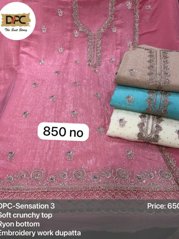 SCAK Crunchy Top Pure Chiffon Dupatta Unstitched Suits