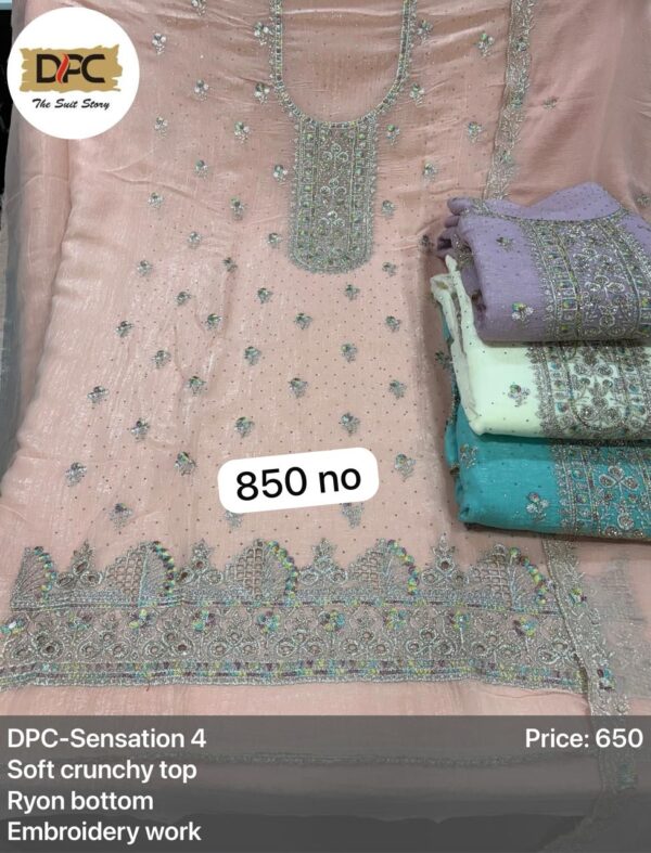 SCAK Crunchy Top Pure Chiffon Dupatta Unstitched Suits