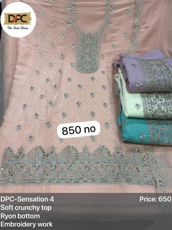 SCAK Crunchy Top Pure Chiffon Dupatta Unstitched Suits