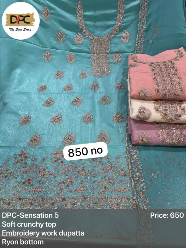 SCAK Crunchy Top Pure Chiffon Dupatta Unstitched Suits