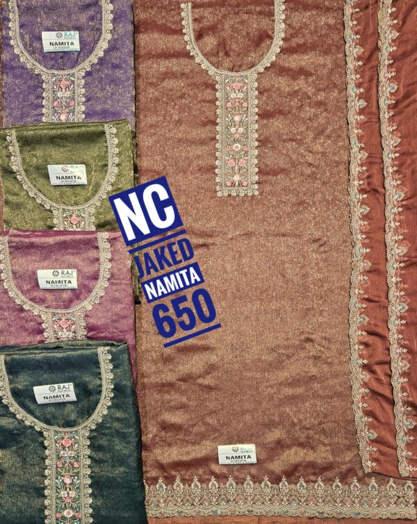 SCAK Crunchy Top Pure Chiffon Dupatta Unstitched Suits