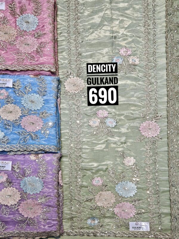 Raj Silk Mills Crunchy Top Pure Chiffon Dupatta Unstitched Suits